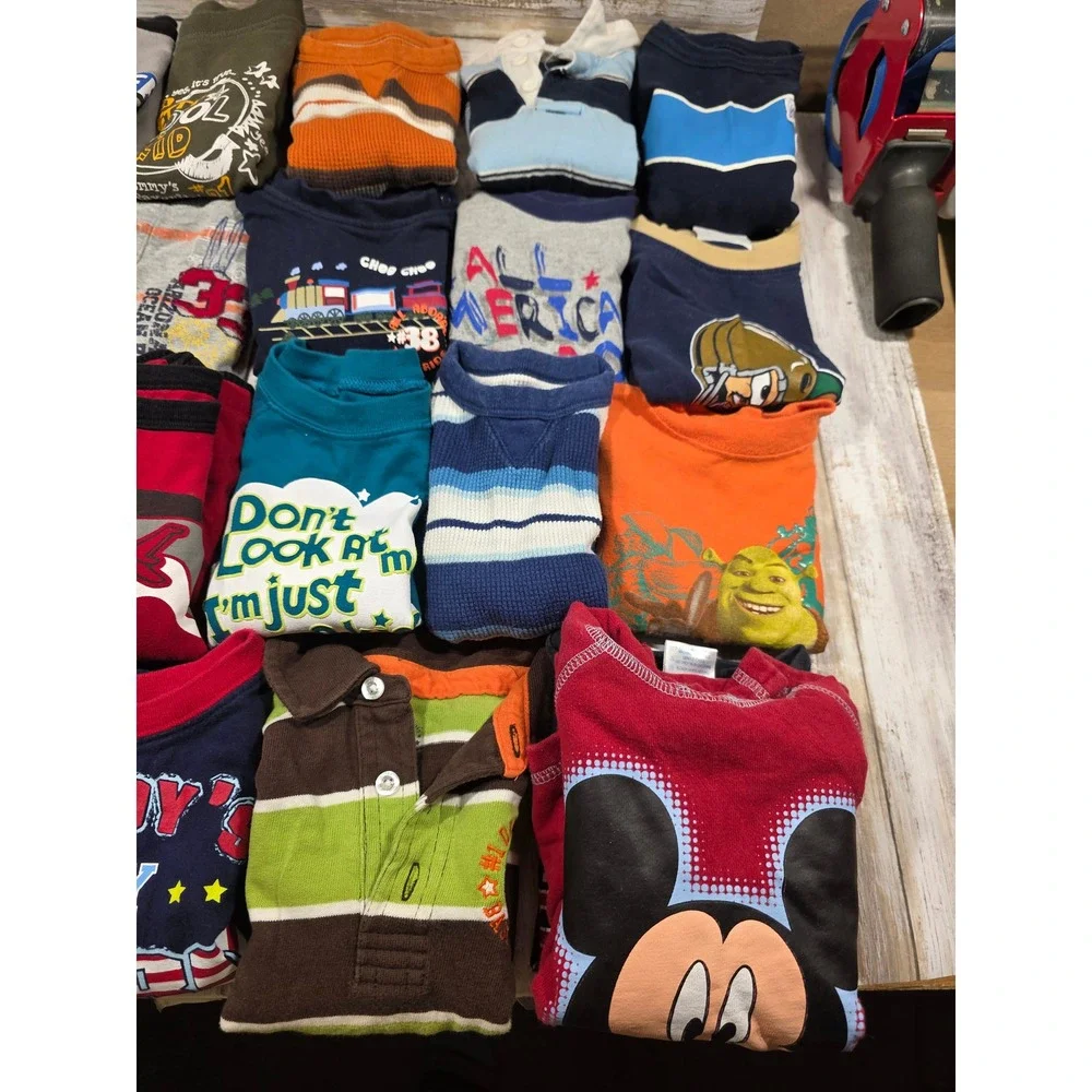 Boys Clothing Bundle Disney Mickey Mouse Cars SpongeBob Cubs Jeans Tees 2t 24m - Picture 9 of 12